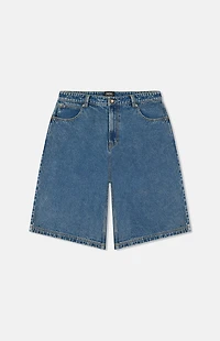 WeSC Medium Blue Denim Long Shorts