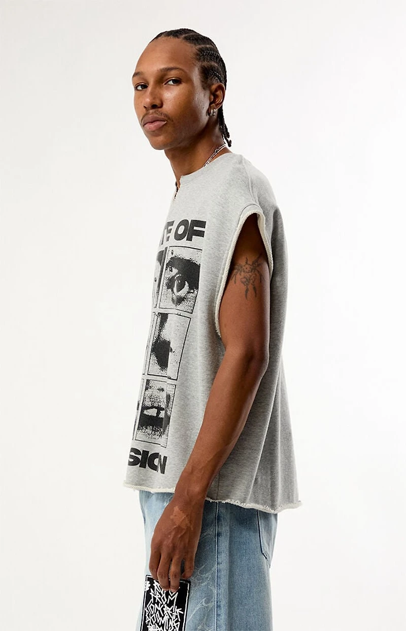 Pacsun State of Confusion Cut-Off Muscle Sweatshirt