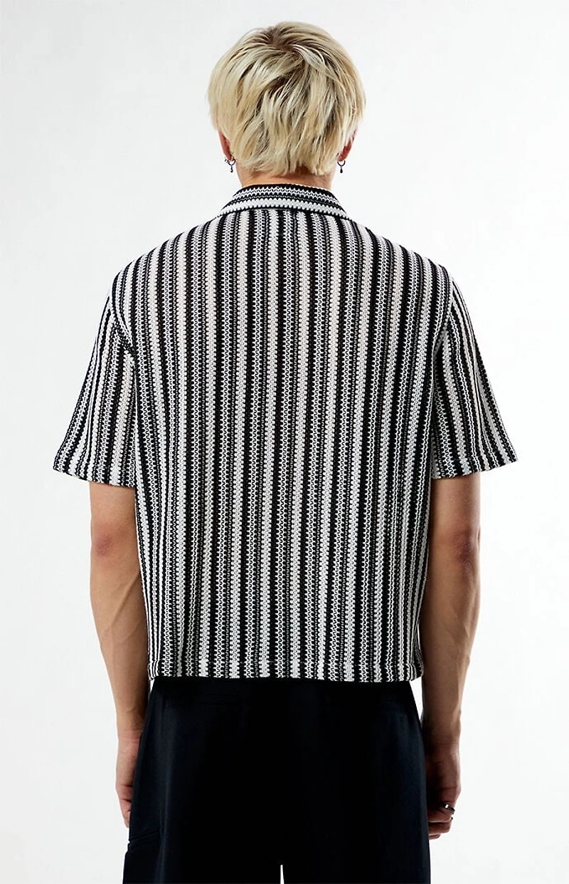 Pacsun Striped Whirl Weave Camp Shirt