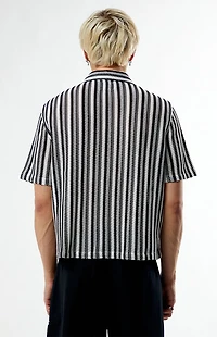 Pacsun Striped Whirl Weave Camp Shirt