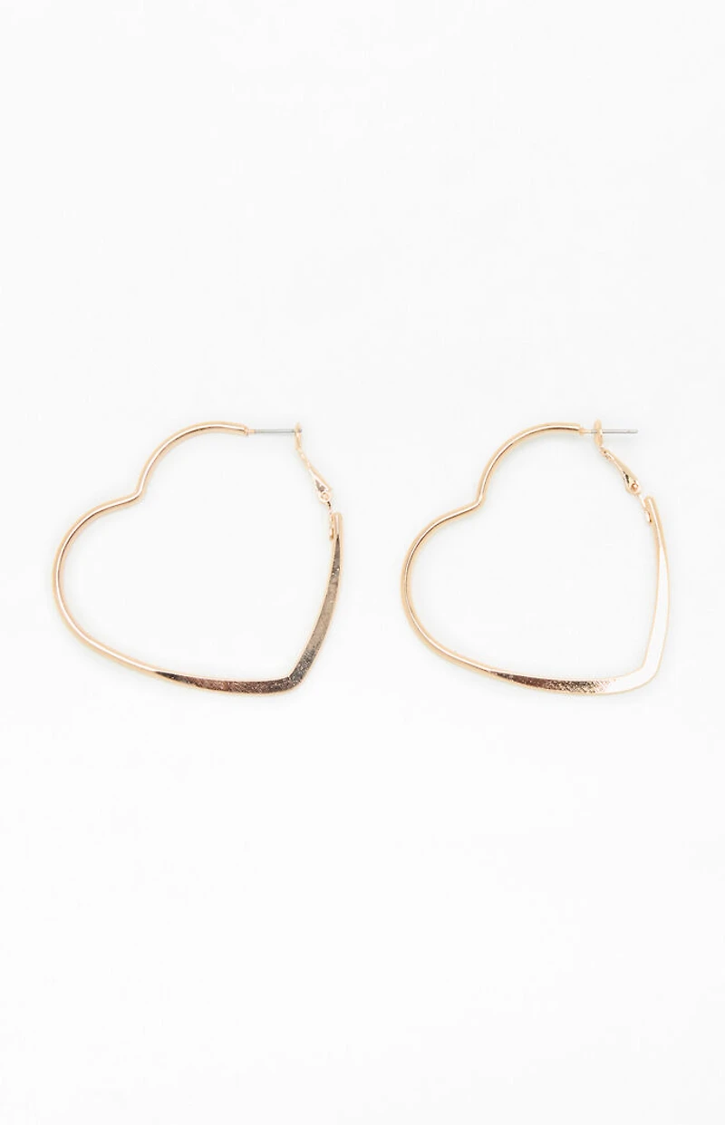 LA Hearts Mega Heart Hoop Earrings