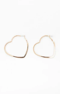 LA Hearts Mega Heart Hoop Earrings