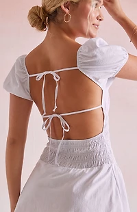 Beverly and Beck Jane Puff Sleeve Mini Dress