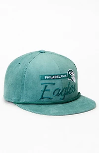 New Era Green Philadelphia Eagles 9FIFTY Corduroy Rope Trim Snapback Hat