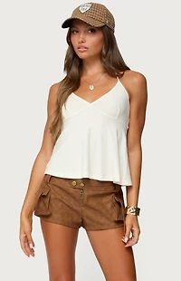 Edikted Leonora Halter Babydoll Top