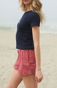 John Galt Red Plaid Keira Boxer Shorts