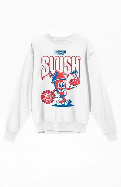 Stranger Things Red and Blue Slush Crew Neck Sweatshirt