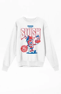Stranger Things Red and Blue Slush Crew Neck Sweatshirt