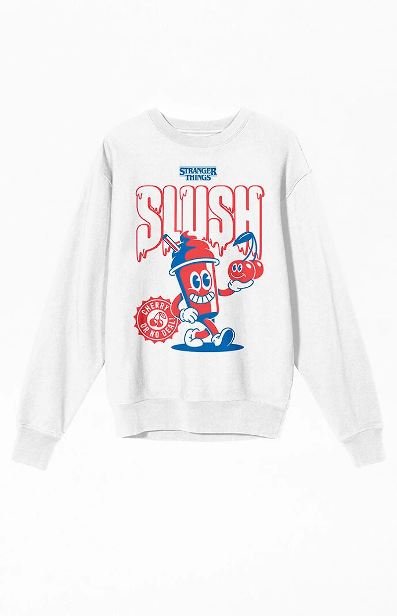 Stranger Things Red and Blue Slush Crew Neck Sweatshirt
