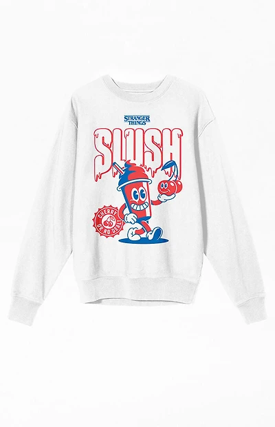 Stranger Things Red and Blue Slush Crew Neck Sweatshirt