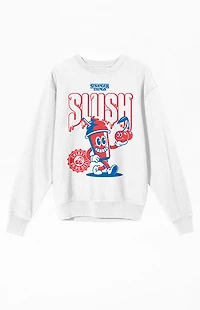 Stranger Things Red and Blue Slush Crew Neck Sweatshirt