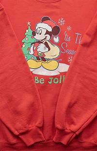 PS VINTAGE 2000s Mickey Tis the Season Crew Neck Sweatshirt