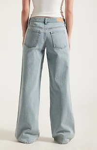 Pacsun Casey Low Rise Baggy Jeans Light Blue Washed