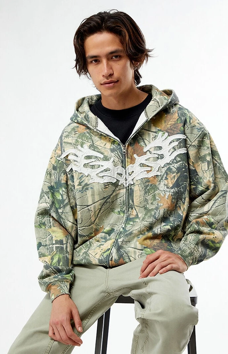 Pacsun Camo Chaos Full Zip Hoodie