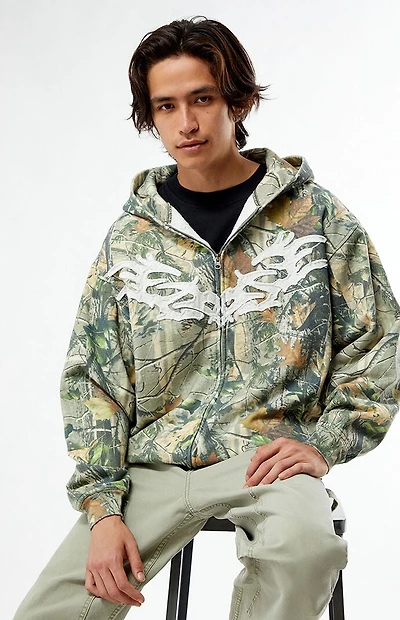 Pacsun Camo Chaos Full Zip Hoodie