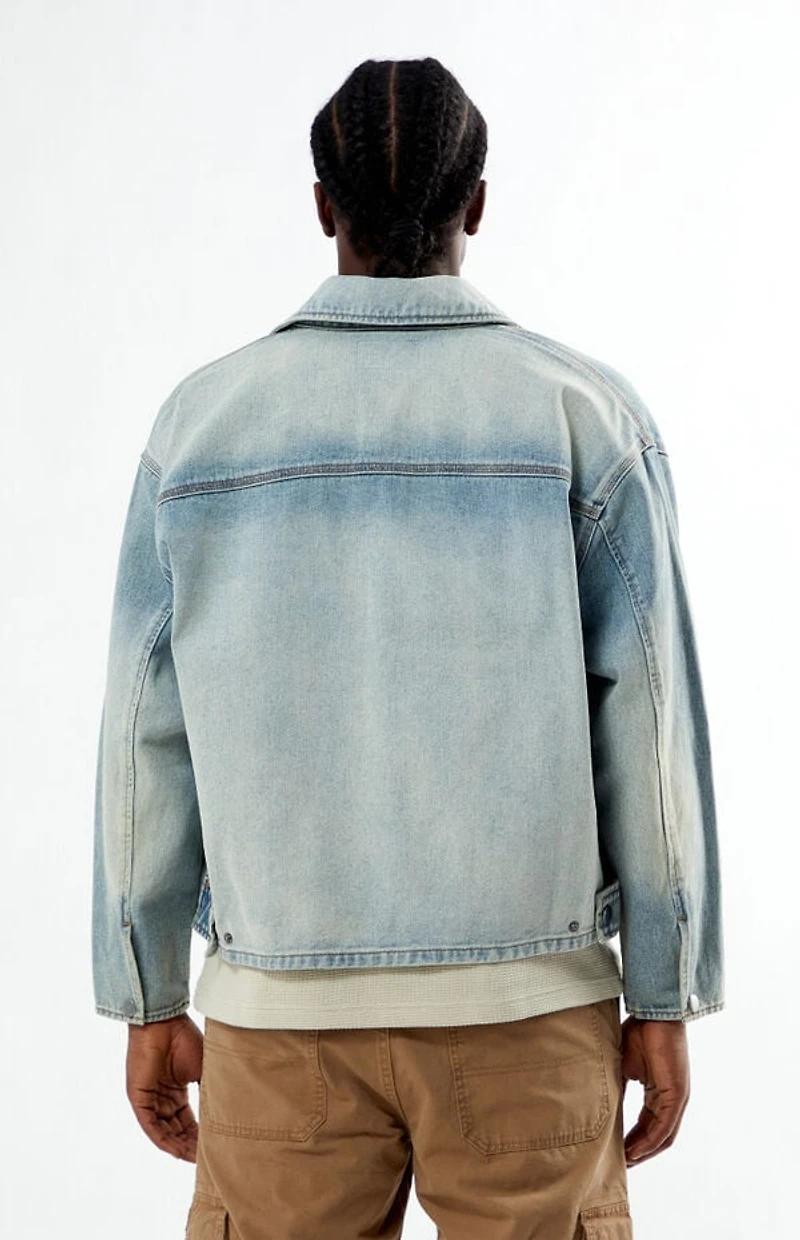 Pacsun Light Indigo Washed Denim Gas Jacket