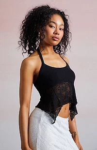 Third Charm Estelle Knit Halter Top