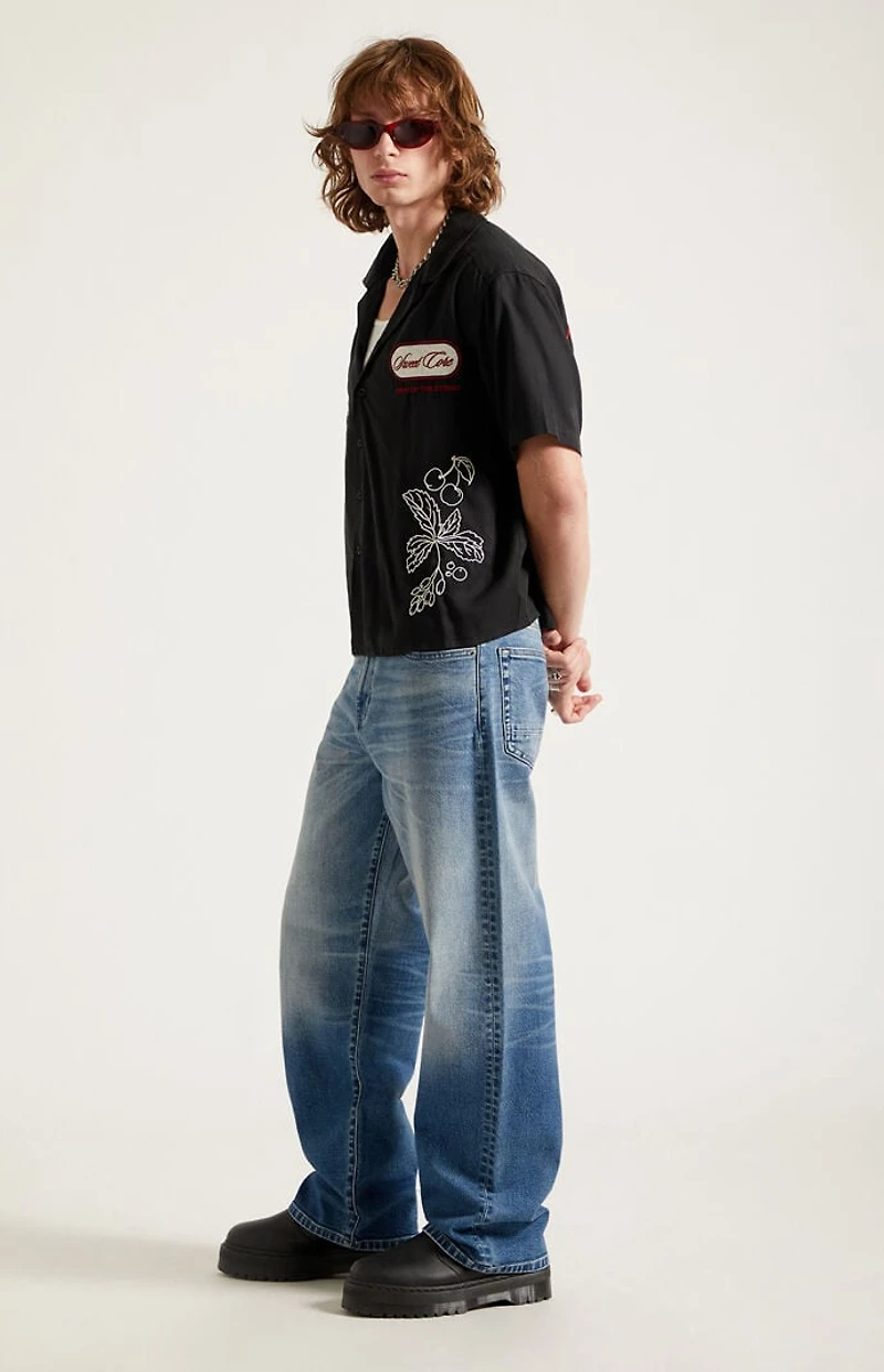 Pacsun Dylan Baggy Jeans Stretch Medium Blue