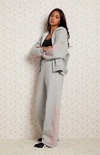 Pacsun Pink Flames Baggy Sweatpants