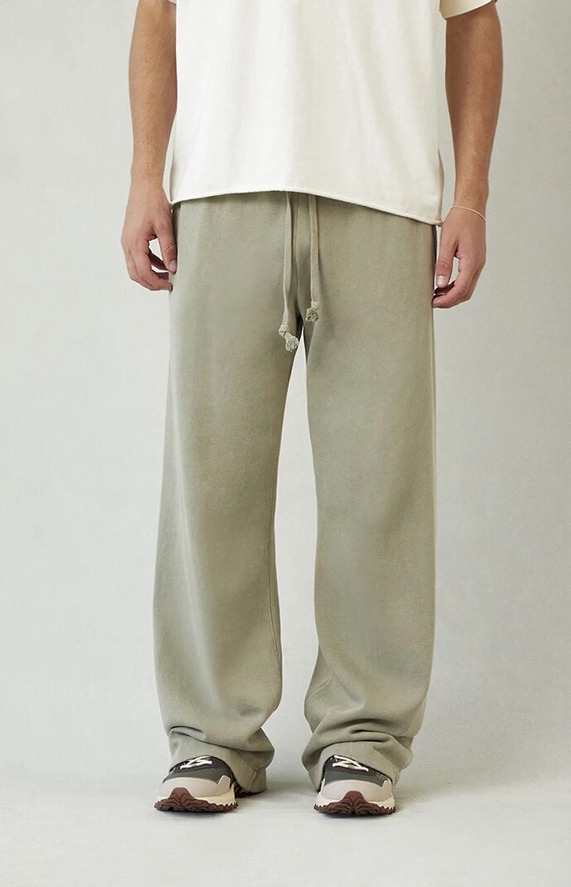 Pacsun Green Fleece Extreme Baggy Sweatpants