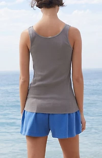 John Galt Light Gray Beyonca Long Tank Top