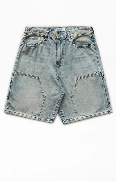 Pacsun Light Blue Tint Baggy Denim Carpenter Shorts