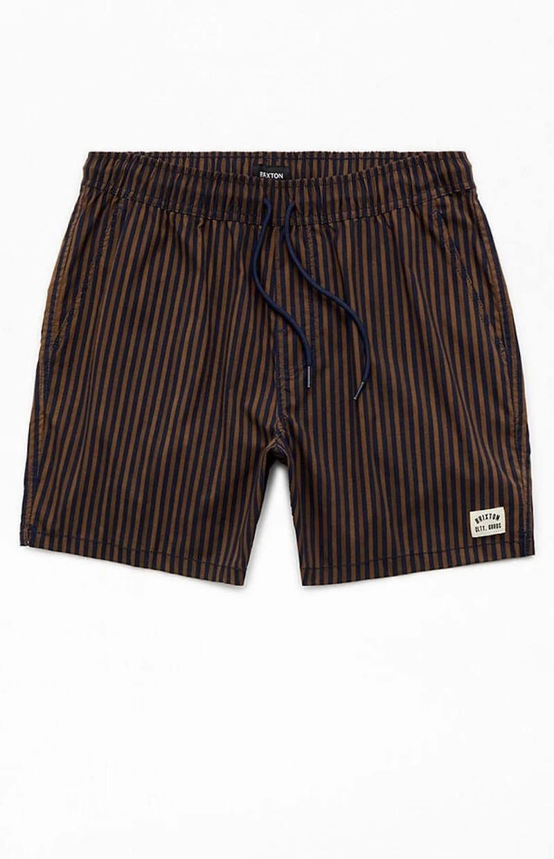 Brixton Striped Everyday Stretch Hybrid 5.5" Swim Trunks