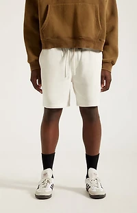 Pacsun Fleece Cream Sweat Shorts