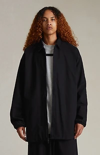 Fear of God ESSENTIALS Overdye Black Denim Filled Shirt Jacket