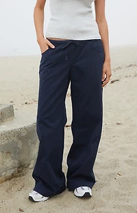 John Galt Navy Frankie Low Rise Baggy Pants
