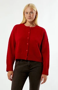 Rhythm Red Estelle Fluffy Cardigan
