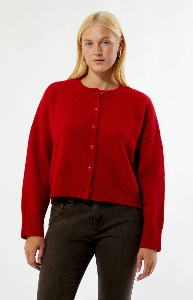 Rhythm Red Estelle Fluffy Cardigan