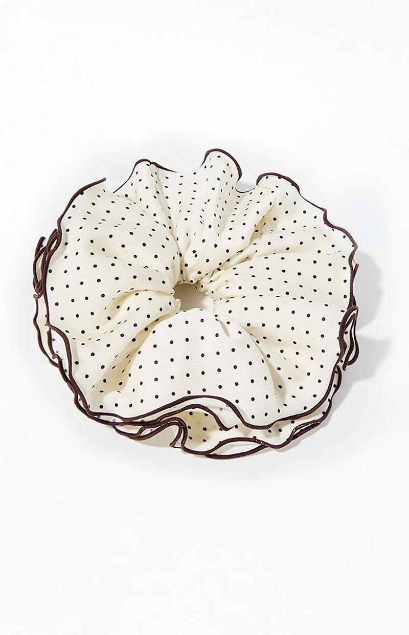 LA Hearts Polka Dot Ruffle Hair Scrunchie