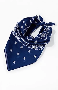 Hidden NY Blue Logo Paisley Bandana