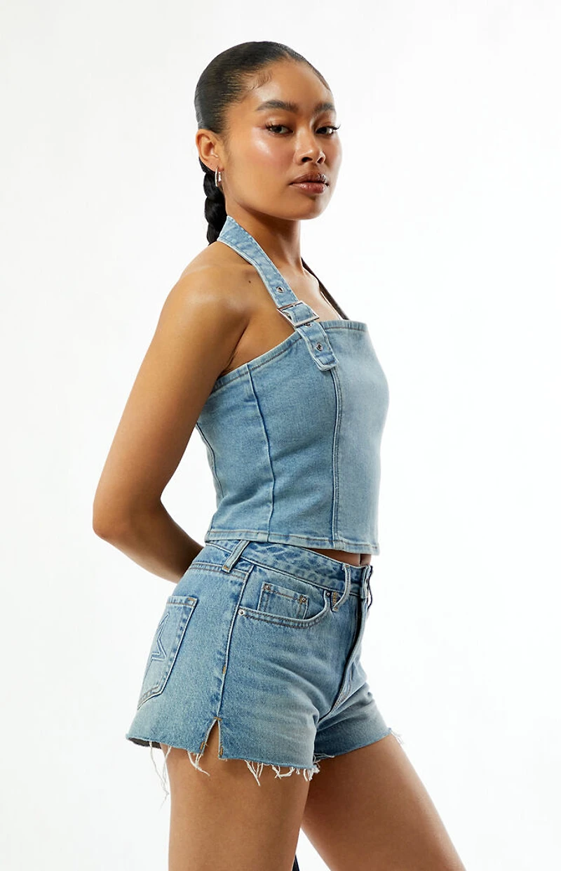 Pacsun Bella Denim Halter Top