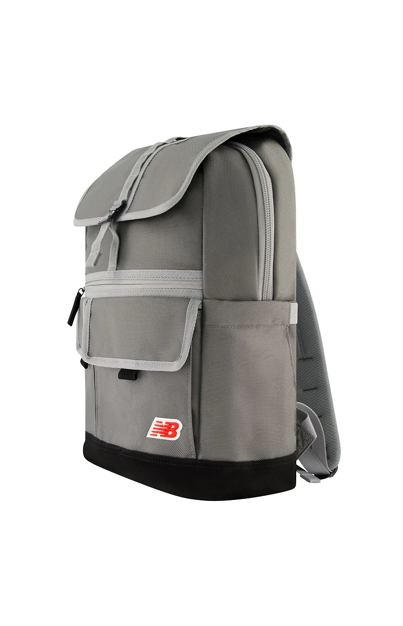 New Balance Gray Legacy Icon Flap Backpack