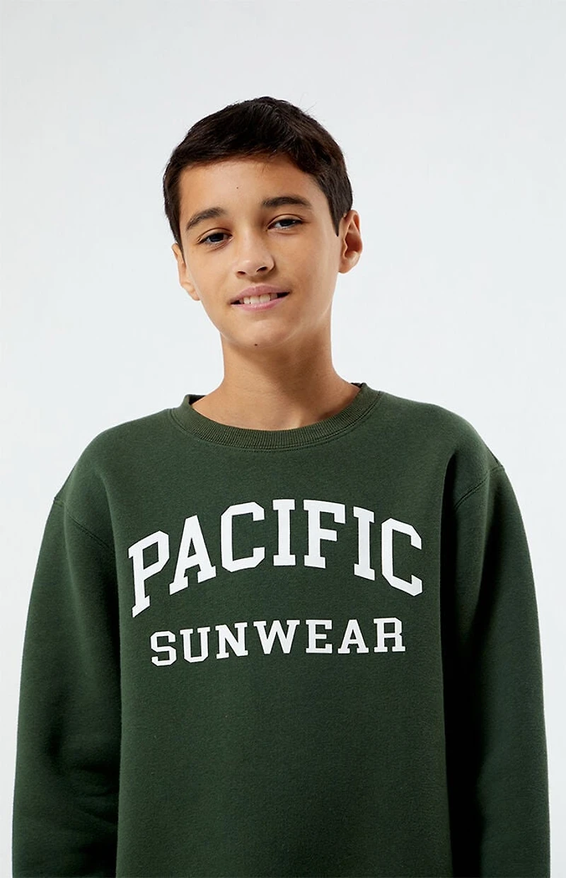 Pacsun Kids Green Pacific Sunwear Crew Neck Sweatshirt