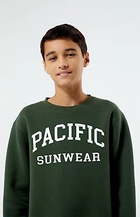 Pacsun Kids Green Pacific Sunwear Crew Neck Sweatshirt