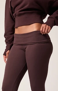 PAC 1980 DRIFT Active Fold-Over Waistband Flare Yoga Pants