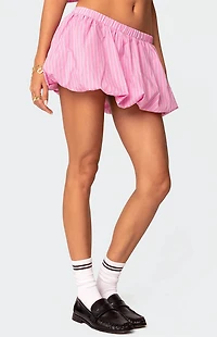 Edikted Hila Pinstripe Bubble Mini Skirt