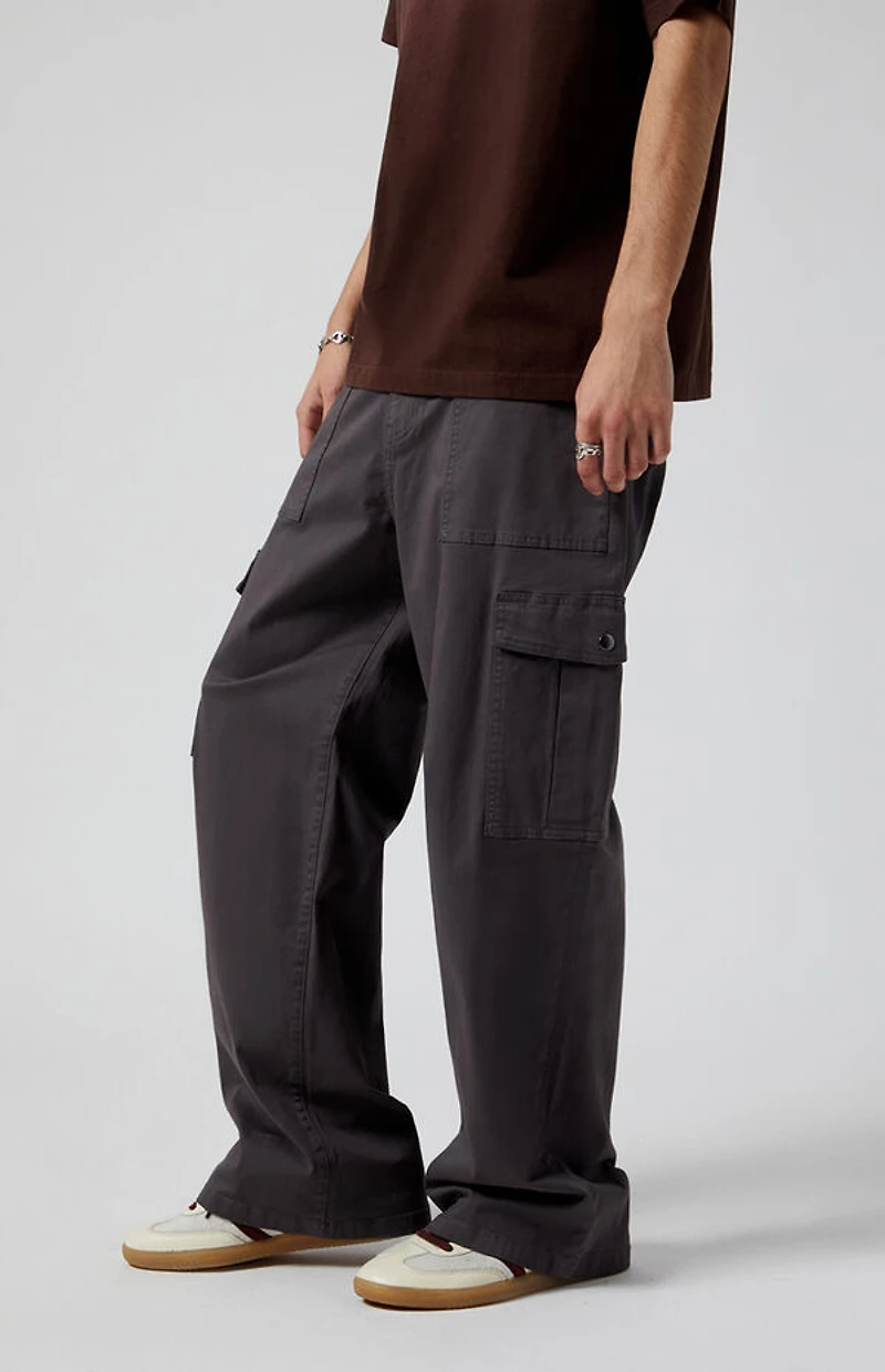 Pacsun Blake Stretch Cargo Extreme Baggy Jeans Asphalt