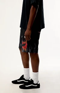 Von Dutch Skull Flame Mesh Shorts