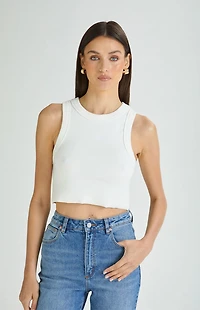 ABRAND Heather Ribbed Tank Top