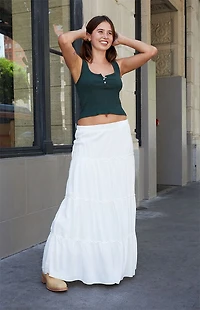 John Galt Green Dalis Tank Top