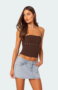 Edikted Darcy Studded Lace Up Corset