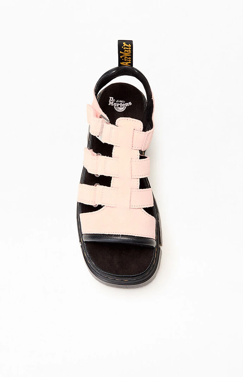 Dr Martens Women's Pink Mattison Kit 3 Strap Sandals
