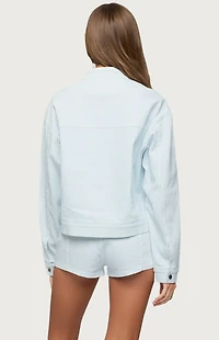 Edikted Myah Pinstripe Moto Jacket