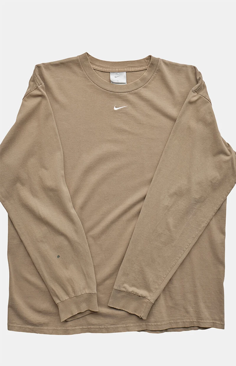PS VINTAGE 2000s Nike Beige Long Sleeve T-Shirt