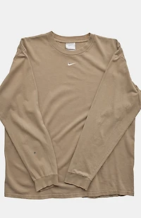 PS VINTAGE 2000s Nike Beige Long Sleeve T-Shirt