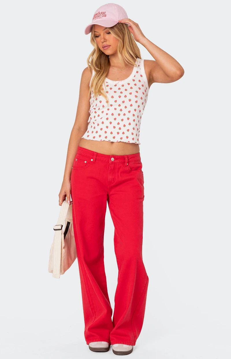 Edikted Berry Cool Printed Tank Top